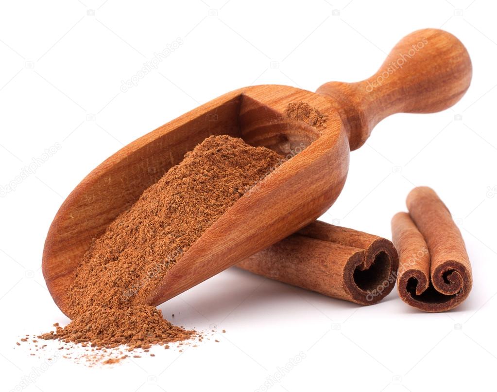 Ground cinnamon spice powder