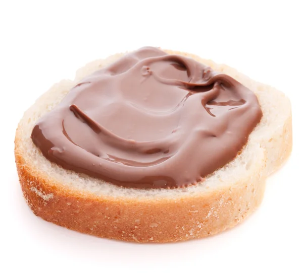 Kenyér, csokoládé krémmel — Stock Fotó