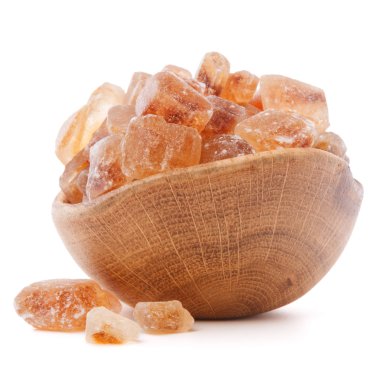 kahverengi kamışı ahşap kase götürü şekeri karamelize