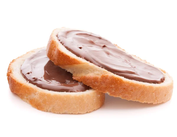 Bröd med choklad grädde — Stockfoto