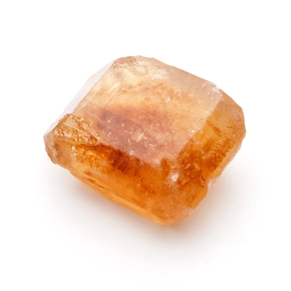 Terrón caramelizado marrón terrón de azúcar de caña cubo — Foto de Stock