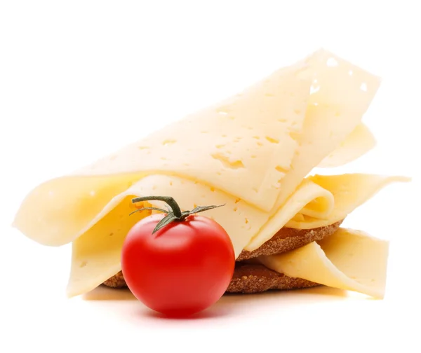 Sanduíche de queijo com tomate — Fotografia de Stock