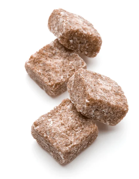 Brown lump cane sugar cubes — Stock Photo, Image