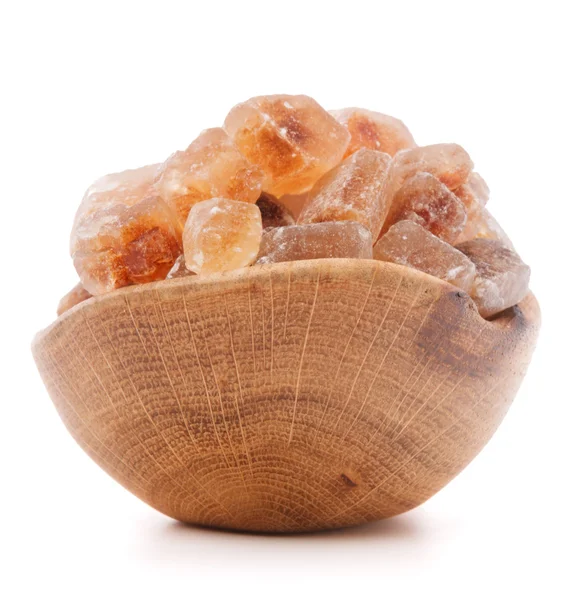 Brown cane caramelized lump sugar — Stock Photo, Image