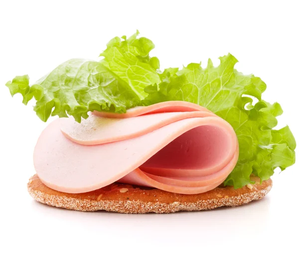 夹猪肉火腿的三明治 — 图库照片