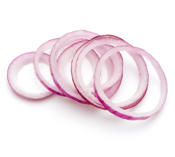 Sliced red onion rings — Stock Photo, Image