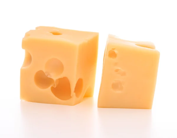 Két sajtot kockákra — Stock Fotó