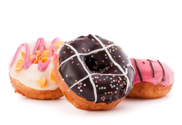 Bunt glasierte Donuts — Stockfoto