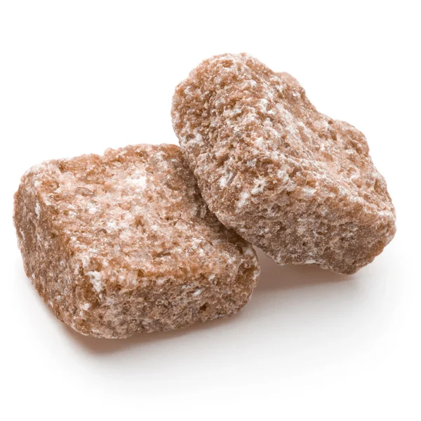 Brown lump cane sugar cubes — Stock Photo, Image