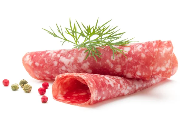 Salami sausage slices — Stock Photo, Image