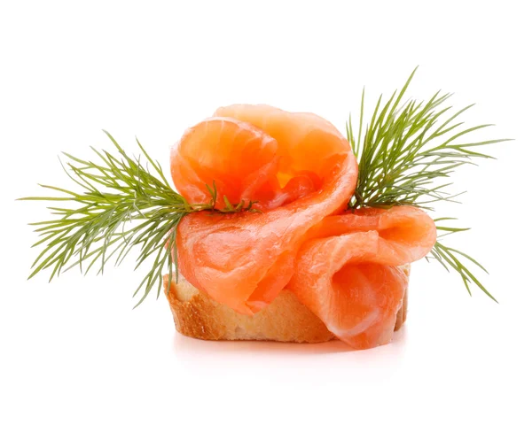 Tartina con salmone — Foto Stock