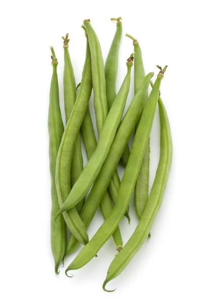 Eine Handvoll grüne Bohnen — Stockfoto