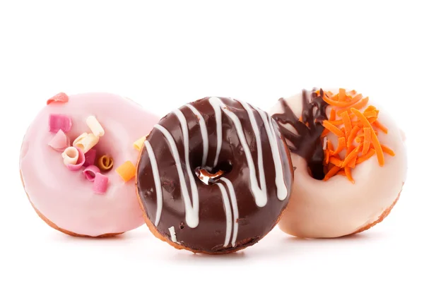 Kleurrijke geglazuurde donuts — Stockfoto