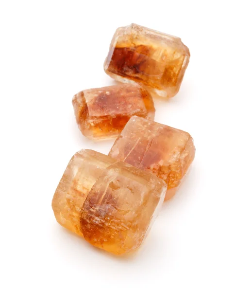 Brown caramelized sugar cubes — Stock Photo, Image