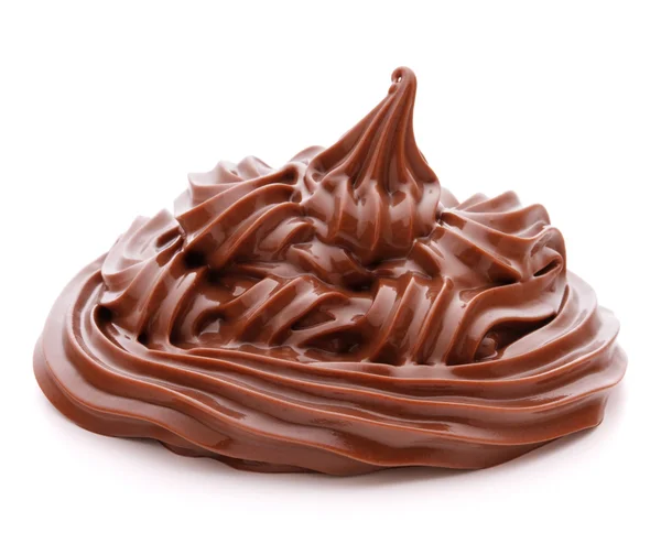 Čokoládový krém spirála — Stock fotografie