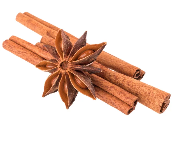 Cinnamon sticks and star anise — Stock Photo, Image