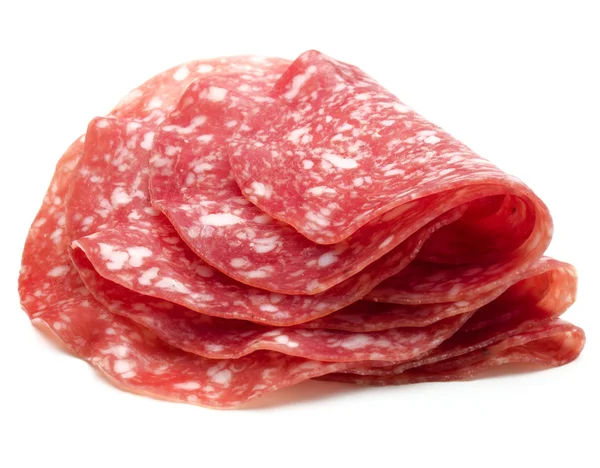 Salame fette di salsiccia — Foto Stock