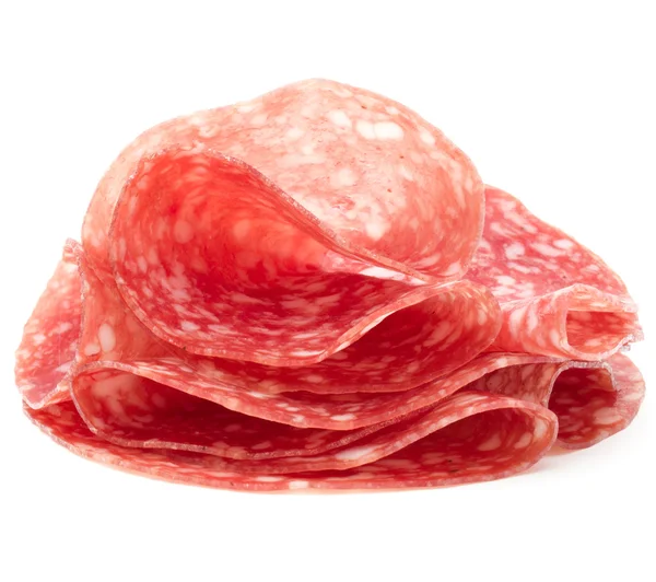 Salame fette di salsiccia — Foto Stock