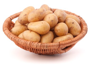 patates yumrular hasır sepet