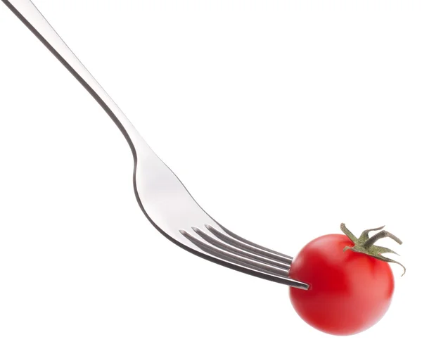 樱桃番茄上叉 — 图库照片