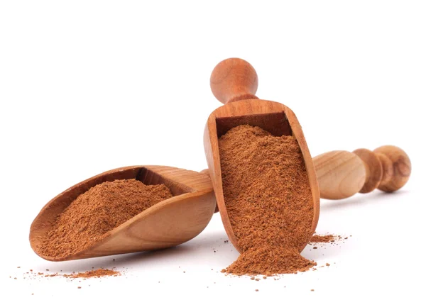 Cinnamon  powder in wooden spoon — Stock Photo, Image
