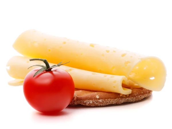Ser kanapki z pomidorem — Zdjęcie stockowe