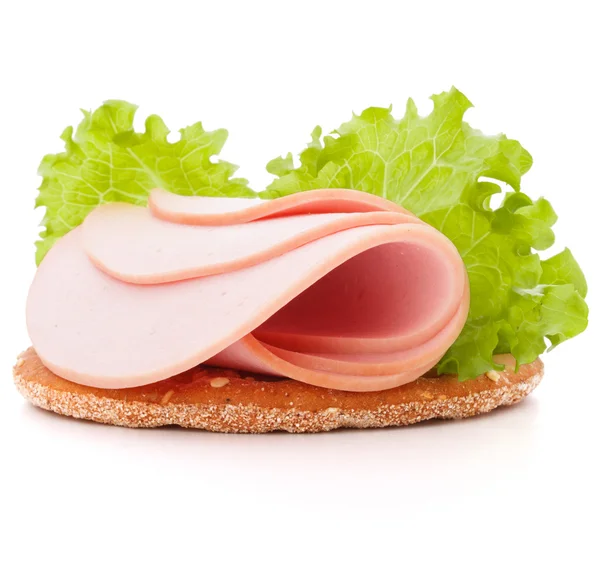 Sandwich with pork ham — Stock Photo, Image