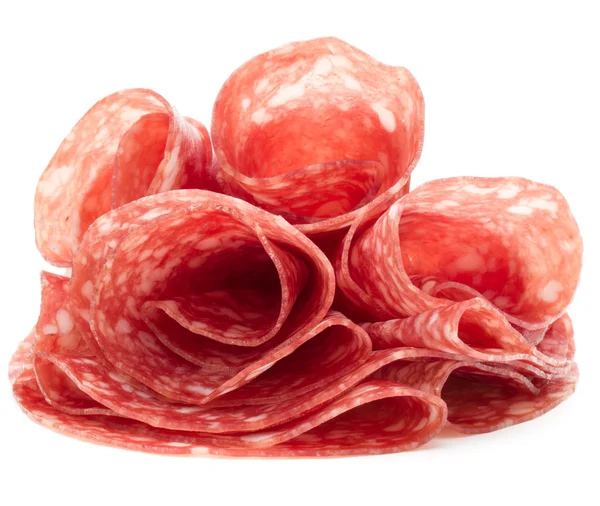 Salame fette di salsiccia — Foto Stock