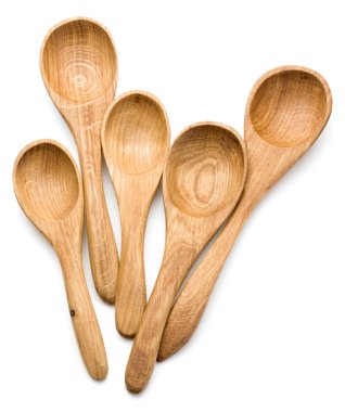 Carving wooden spoons clipart