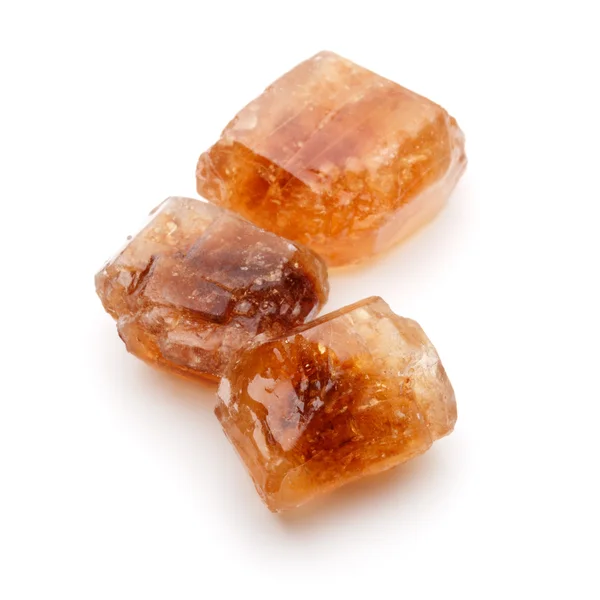 Brown caramelized  sugar cubes — Stock Photo, Image