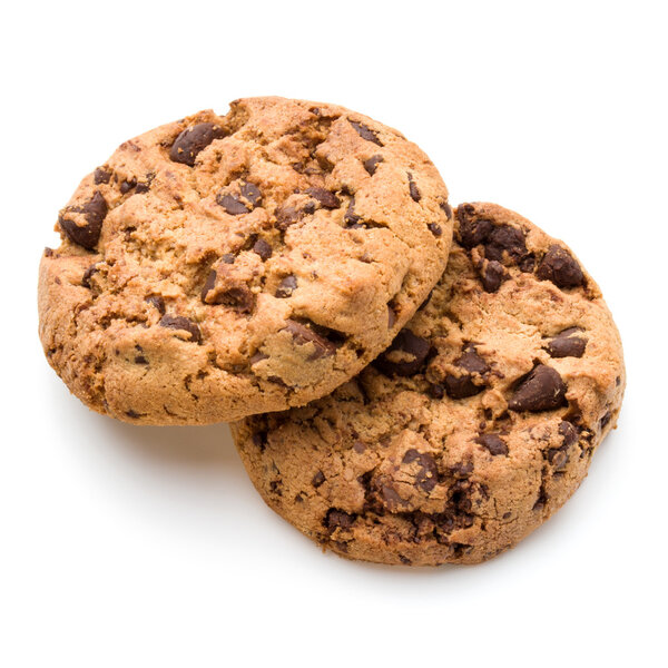 Chocolate cookies isolated
