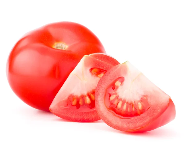 Whole tomato vegetable and slices — Stock Photo, Image