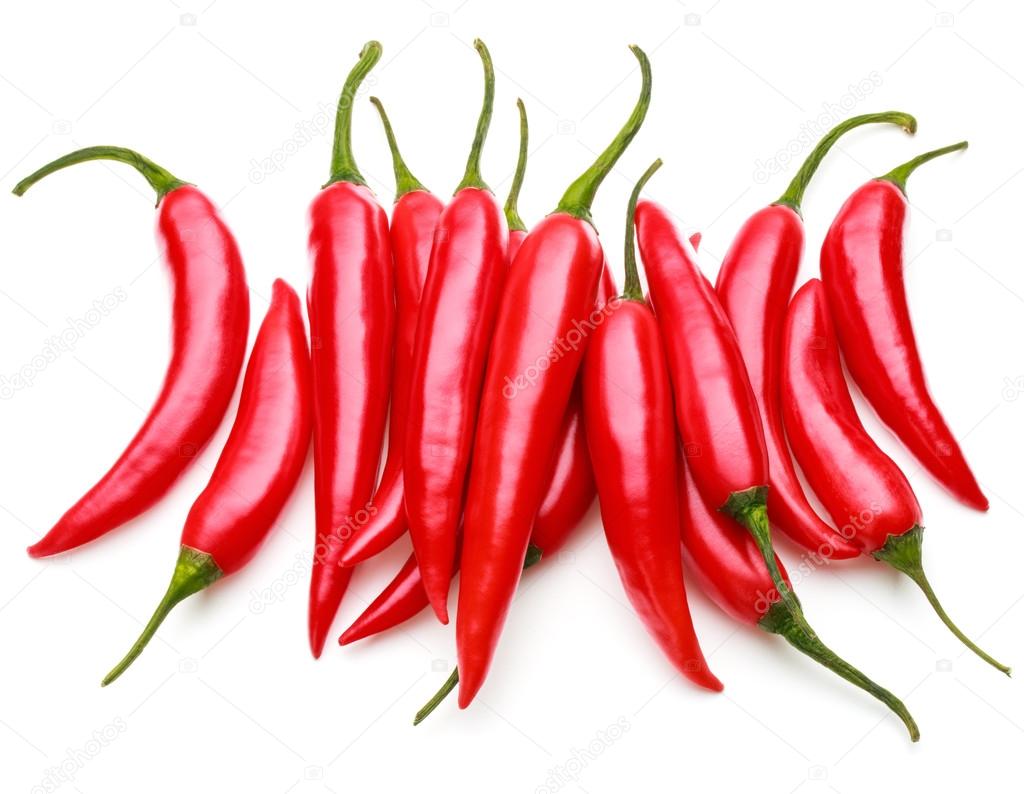 Red chili cayenne peppers