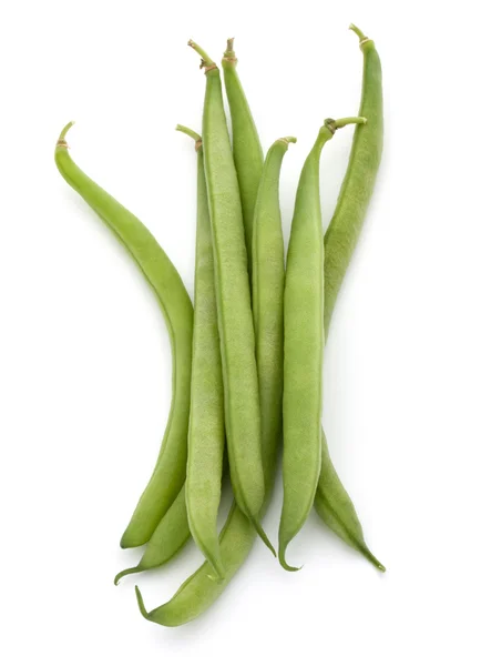 Eine Handvoll grüne Bohnen — Stockfoto