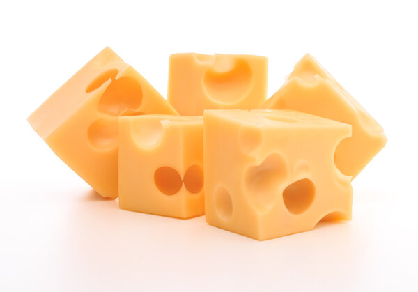 Swiss cheese cubes