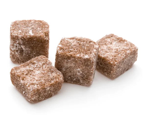 Kahverengi şeker kamışı topak küpleri — Stok fotoğraf
