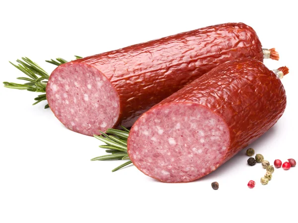 Salami med rosmarin och pepparkorn — Stockfoto