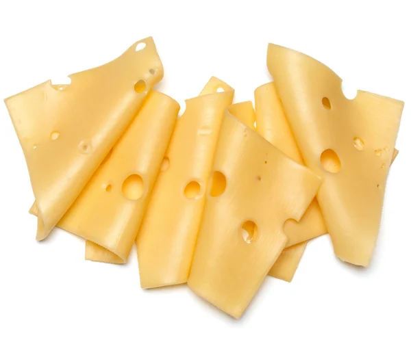 Swiss cheese slices — Stock Photo, Image