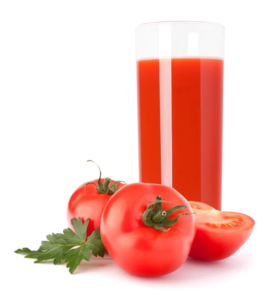 Zumo de tomate en vaso — Foto de Stock