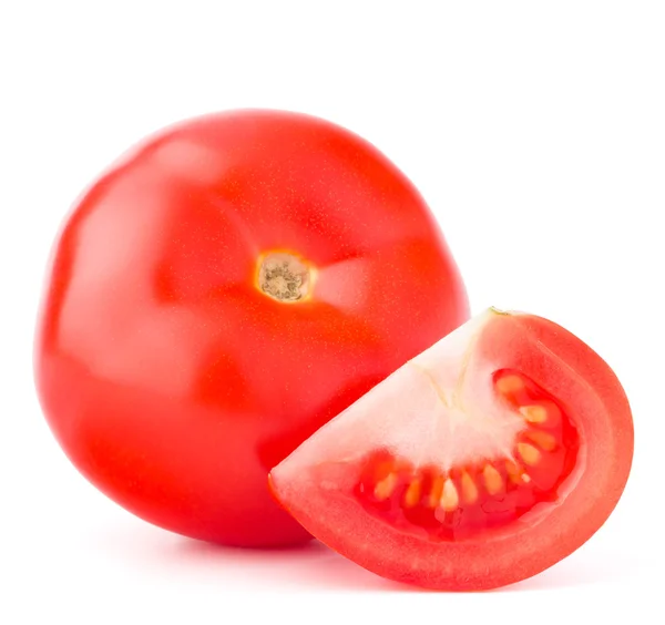 Fresh tomato with slice — Stock Photo, Image