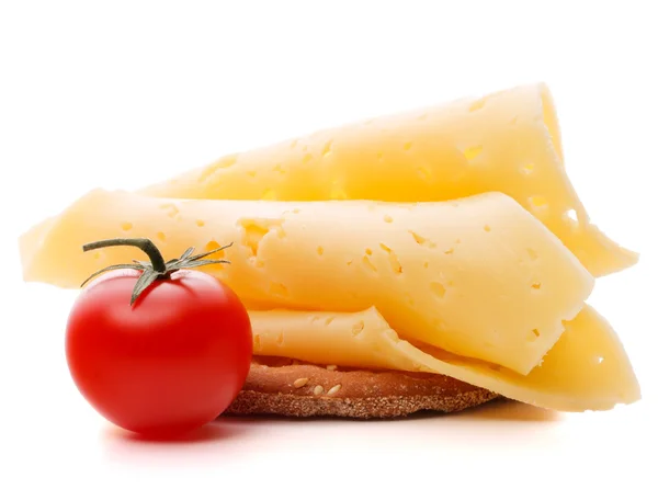 Sanduíche de queijo com tomate — Fotografia de Stock