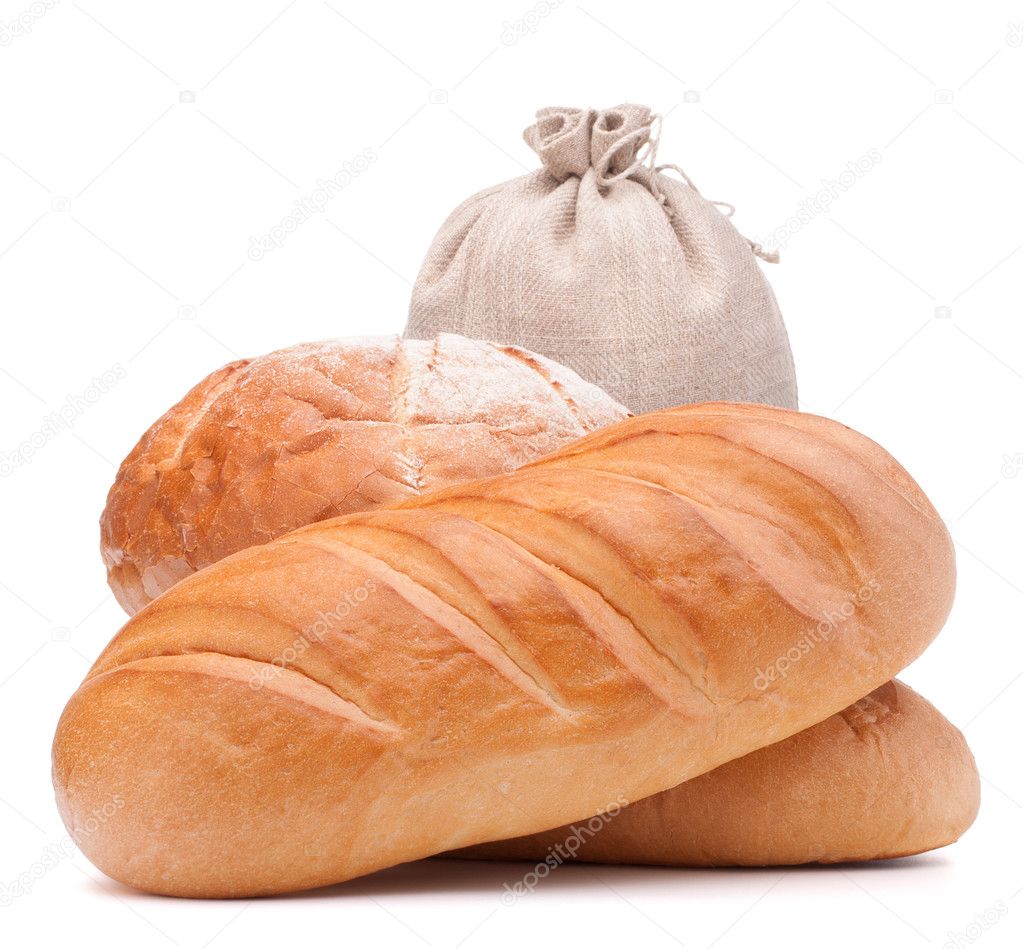 Fresh bread and flour sack