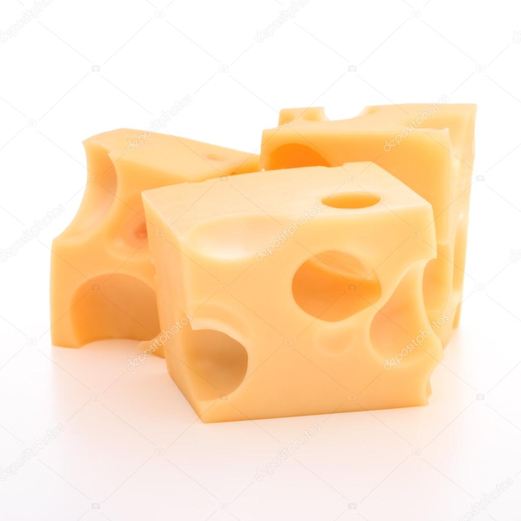 Swiss cheese cubes