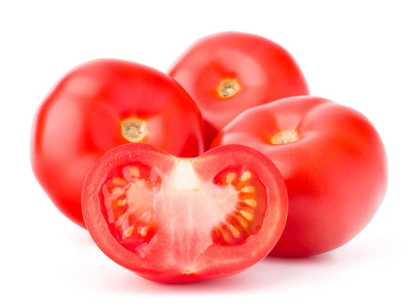 Red tomatoes with half — Stock Photo, Image