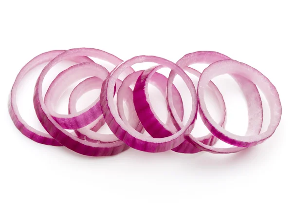 Sliced red onion rings — Stock Photo, Image