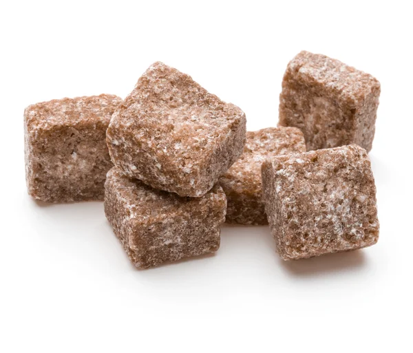 Brown lump cane sugar cubes — Stock Photo, Image