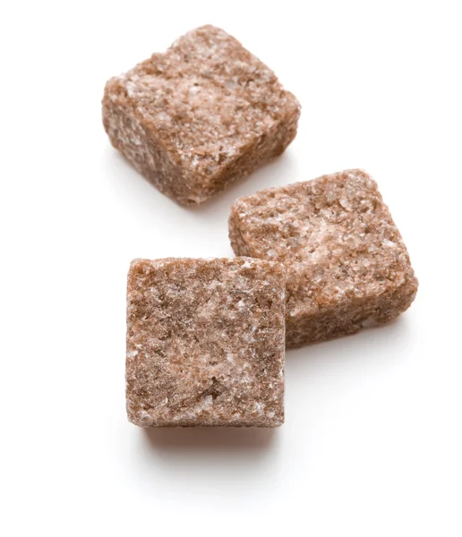 Brown lump cane sugar cubes — Stock Photo, Image