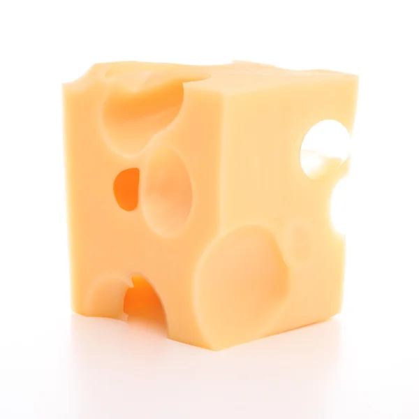 Cubo de queijo suíço — Fotografia de Stock