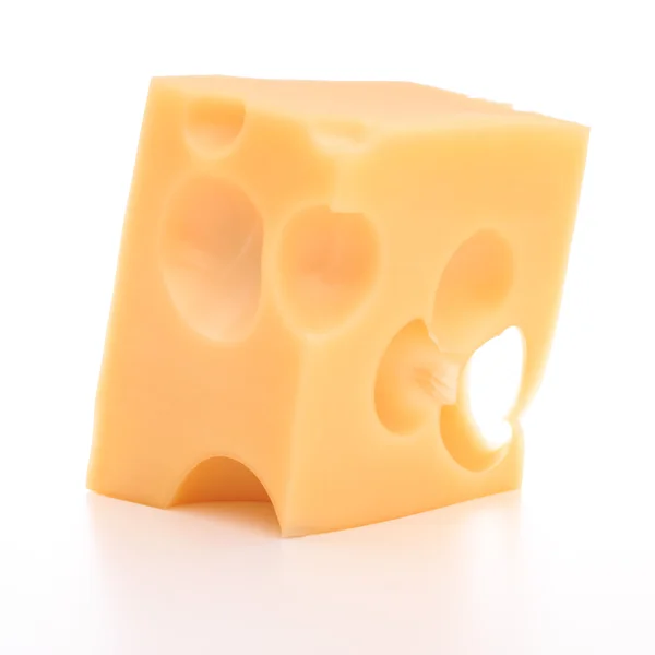 Cubo de queso suizo — Foto de Stock