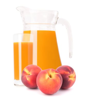 Şeftali suyu cam sürahi